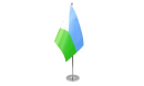 Dschibuti Tisch-Fahne DeLuxe ohne Ständer | 15.5  x 24 cm