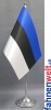Estland Tisch-Fahne DeLuxe ohne Ständer | 15.5  x 24 cm