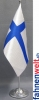 Finnland Tisch-Fahne DeLuxe ohne Ständer | 15.5  x 24 cm