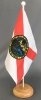 Florida Tisch-Fahne aus Stoff mit Holzsockel | 22.5 x 15 cm