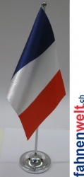 Frankreich Tisch-Fahne DeLuxe ohne Ständer | 15.5  x 24 cm