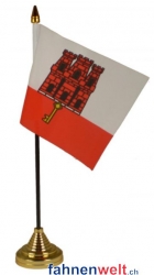Gibraltar Tisch-Fahne gedruckt | 10 x 15 cm