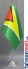 Guyana Tisch-Fahne DeLuxe ohne Ständer | 15.5  x 24 cm