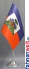 Haiti Tisch-Fahne DeLuxe ohne Ständer | 15.5  x 24 cm