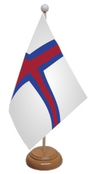 Färöer Inseln Tisch-Fahne gedruckt | 22.5 x 15 cm