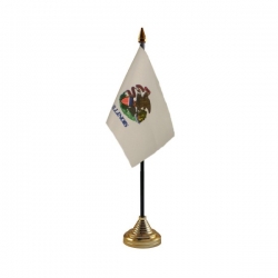 Illinois Tisch-Fahne gedruckt | 10 x 15 cm