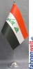 Irak Tisch-Fahne DeLuxe ohne Ständer | 15.5  x 24 cm