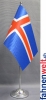 Island Tisch-Fahne DeLuxe ohne Ständer | 15.5  x 24 cm