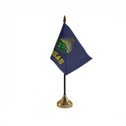 Kansas Tisch-Fahne gedruckt | 10 x 15 cm