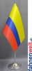 Kolumbien Tisch-Fahne DeLuxe ohne Ständer | 15.5  x 24 cm