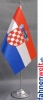 Kroatien Tisch-Fahne DeLuxe ohne Ständer | 15.5  x 24 cm