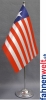 Liberia Tisch-Fahne DeLuxe ohne Ständer | 15.5  x 24 cm