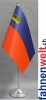 Liechtenstein Tisch-Fahne DeLuxe ohne Ständer | 15.5  x 24 cm