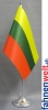 Litauen Tisch-Fahne DeLuxe ohne Ständer | 15.5  x 24 cm