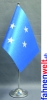 Mikronesien Tisch-Fahne DeLuxe ohne Ständer | 15.5  x 24 cm