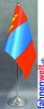 Mongolei Tisch-Fahne DeLuxe ohne Ständer | 15.5  x 24 cm