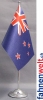 Neuseeland Tisch-Fahne DeLuxe ohne Ständer | 15.5  x 24 cm