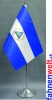 Nicaragua Tisch-Fahne DeLuxe ohne Ständer | 15.5  x 24 cm