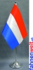 Niederland / Holland Tisch-Fahne DeLuxe ohne Ständer | 15.5  x 24 cm