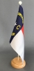 North Carolina Tisch-Fahne aus Stoff mit Holzsockel | 22.5 x 15 cm