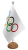 Olympia / Olympische Spiele Tisch-Fahne gedruckt | 22.5 x 15 cm