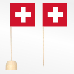 Mini- / Tischfähnchen Schweiz Pack à 10 Stück | 55 x 55 mm