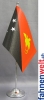 Papua Neuguinea Tisch-Fahne DeLuxe ohne Ständer | 15.5  x 24 cm