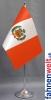 Peru Tisch-Fahne DeLuxe ohne Ständer | 15.5  x 24 cm