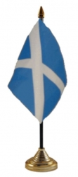 Schottland helles Blau Tisch-Fahne gedruckt | 15 x 10 cm