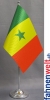 Senegal Tisch-Fahne DeLuxe ohne Ständer | 15.5  x 24 cm