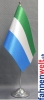 Sierra Leone Tisch-Fahne DeLuxe ohne Ständer | 15.5  x 24 cm