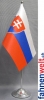 Slowakei Tisch-Fahne DeLuxe ohne Ständer | 15.5  x 24 cm