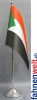 Sudan Tisch-Fahne DeLuxe ohne Ständer | 15.5  x 24 cm