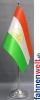 Tadschikistan Tisch-Fahne DeLuxe ohne Ständer | 15.5  x 24 cm