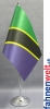 Tansania Tisch-Fahne DeLuxe ohne Ständer | 15.5  x 24 cm