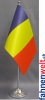 Tschad Tisch-Fahne DeLuxe ohne Ständer | 15.5  x 24 cm