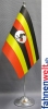 Uganda Tisch-Fahne DeLuxe ohne Ständer | 15.5  x 24 cm