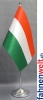 Ungarn Tisch-Fahne DeLuxe ohne Ständer | 15.5  x 24 cm