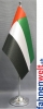 Vereinigte Arabische Emirate Tisch-Fahne DeLuxe ohne Ständer | 15.5  x 24 cm