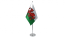 Wales Tisch-Fahne DeLuxe ohne Ständer | 15.5  x 24 cm