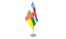 Zentralafrikanische Republik Tisch-Fahne DeLuxe ohne Ständer | 15.5  x 24 cm