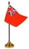 Britische Handelsflagge | Red Ensign Tisch-Fahne mit Fuss | 10 x 15 cm