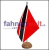 Trinidad und Tobago Tisch-Fahne aus Stoff mit Holzsockel | 22.5 x 15 cm