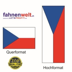 TSCHECHISCHE REPUBLIK / TSCHECHIEN Fahne in Top-Qualität gedruckt im Hoch- und Querformat | diverse