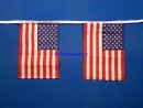 Fahnenkette USA gedruckt aus Stoff | 30 Fahnen 15 x 22.5 cm 9 m lang