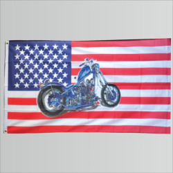 US Moto ohne Adler Fahne aus Stoff | 90 x 150 cm