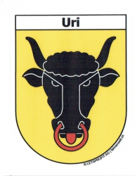 Wappen Uri Aufkleber UR | ca. 13.5 x 17.7 cm