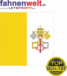 Fahne Vatikanstadt Quadratisch | 30 x 30 cm und Grösser