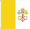 Vatikanstadt quadratisch Fahne aus Stoff | 120 x 120 cm