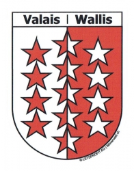 Wappen Wallis/Valais Aufkleber VS | 6.5 x 8.5 cm